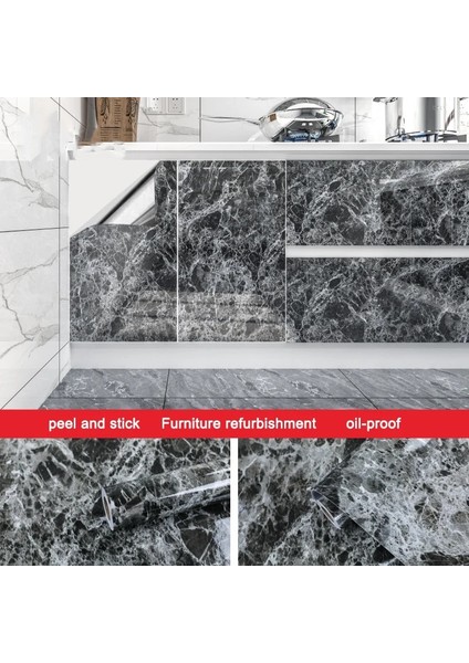A4 Stili 30CMX100CM Mermer Pet Folyo Duman Etiket Kendinden Yapışkanlı Yağ Geçirmez Duvar Kağıdı Mutfak Dekoru Için Çıkarılabilir Su Geçirmez Duvar Sticker Banyo Için (Yurt Dışından) fırsatları