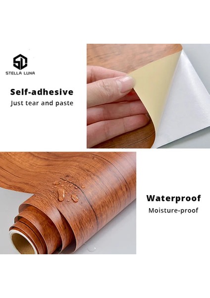 Karaağaç Stili 40CMX1M Ahşap Tahıl Duvar Kağıtları Mobilya Yenileme Kendinden Yapışkanlı Duvar Kağıtları Ev Dekor Su Geçirmez Oturma Odası Arka Plan Duvar Çıkartmaları (Yurt Dışından) modelleri