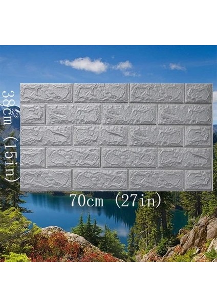Gri Tarzı Kendinden Yapışkanlı 3D Duvar Çıkartmaları Çarpışma Önleyici Köpük Arka Plan Duvar Kağıdı Tuğla Duvar Kağıdı Oturma Odası Nem Geçirmez Küf (Yurt Dışından)