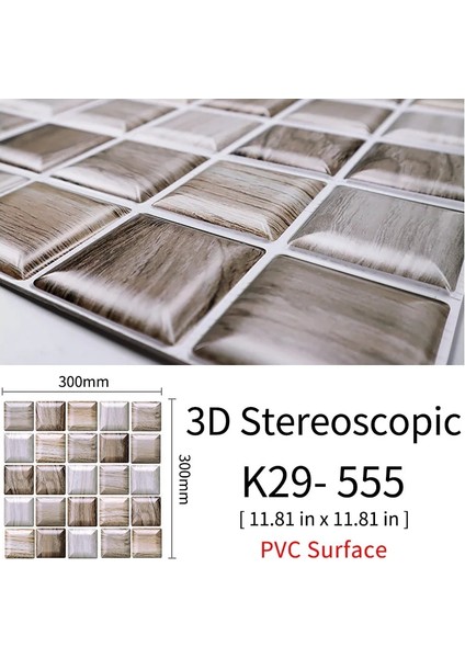 K29 Tarzı Kaguyahime Modern Dıy Seramik Karo Su Geçirmez Duvar Kağıdı 3D Duvar Çıkartmaları Kendinden Yapışkanlı Mozaik Fayans Ev Etiket Oturma Odası Için (Yurt Dışından)