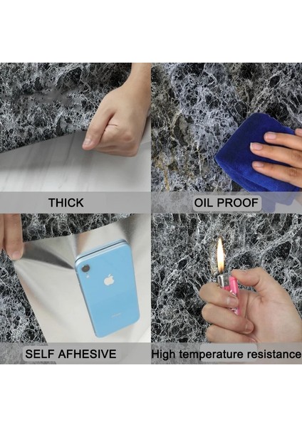 A2 Stili 30CMX100CM Mermer Pet Folyo Duman Etiket Kendinden Yapışkanlı Yağ Geçirmez Duvar Kağıdı Mutfak Dekoru Için Çıkarılabilir Su Geçirmez Duvar Sticker Banyo Için (Yurt Dışından) indirimleri
