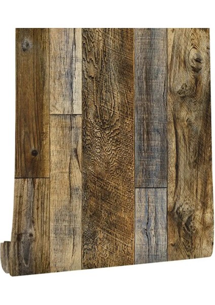 No.1 Stili 1MX45CM Ahşap Tahıl Kendinden Yapışkanlı Duvar Kağıdı Rulo Pvc Retro Ahşap Kağıt Eski Su Geçirmez Kabuğu ve Sopa Duvar Kağıtları Duvar Dekor Için (Yurt Dışından)