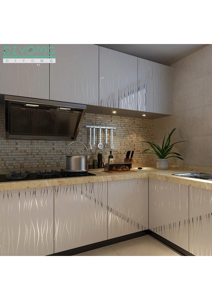 No.11 Tarzı 60CMX1M Kalın Mobilya Dolabı Kendinden Yapışkanlı Şerit Etiket Altın Boya Şerit Duvar Kağıdı Gümüş Çizgi Pvc Su Geçirmez Dolap Kağıdı (Yurt Dışından) fiyatları