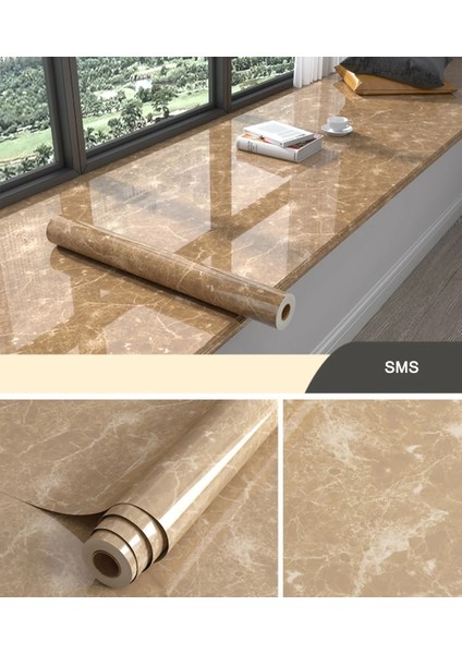 A10 Tarzı 30CMX100CM 80 cm Genişlik Su Geçirmez Mermer Kendinden Yapışkanlı Duvar Kağıtları Ev Dekor Mutfak Dolapları Yağ Geçirmez Yüksek Sıcaklık Dayanımı Etiket (Yurt Dışından)