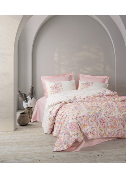 Bohem Çift Kişilik Nevresim Takımı Muna Pembe