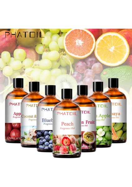 Çilek Tarzı 100ML 100 ml Mango Kokusu Esansiyel Yağı Difüzör Elma Muz Üzüm Kiraz Karpuz Limon Hindistan Cevizi Aroma Yağı Sabun Mum Yapımı Için (Yurt Dışından)