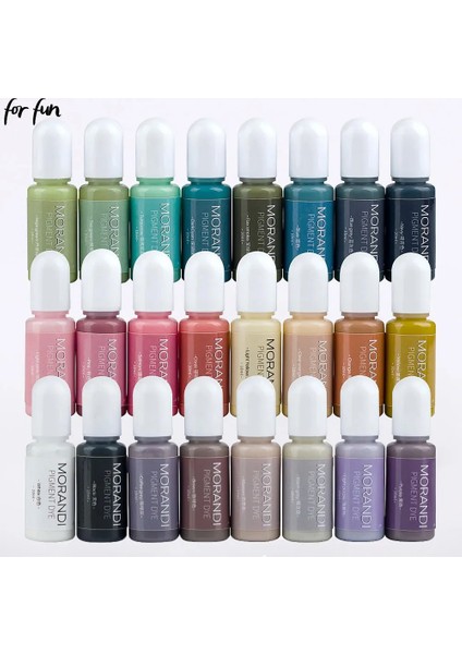 Turuncu Tarzı Eğlenceli Için 10 ml 24 Renk Alayları Dıy Uv Epoksi Reçine El Sanatları Morandi Boya Mürekkep Renklendirici Takı Yapımı Malzemeleri Araçları (Yurt Dışından) fırsatları
