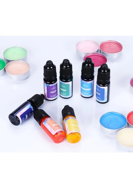Garnet Tarzı Silikon Dünya 24 Renk 10 ml Alaylar Dıy Uv Epoksi Reçine Kalıp Mum Sabun Boya Sıvı Renklendirici Takı Yapımı Reçine El Sanatları (Yurt Dışından)