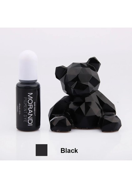 Siyah Stil Silikon Dünya 10 ml 24 Renk Alayları Dıy Uv Epoksi Reçine El Sanatları Morandi Boya Mürekkep Renklendirici Takı Yapımı Malzemeleri Araçları (Yurt Dışından)