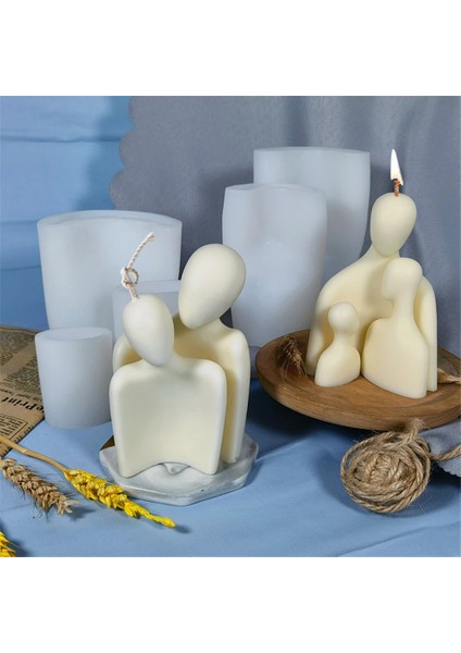 No.12 Tarzı Aile Severler Mum Silikon Kalıp Dıy Epoksi Reçine Mum Kalıp Aromaterapi Mum Balmumu Kalıpları Kil Alçı Zanaat Döküm Kalıp (Yurt Dışından) fırsatları