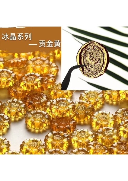 27G-GONGJINHUANG Tarzı 27G Şeffaf Balmumu Parçacıkları Ayçiçeği Retro Zarf Davetiye Sızdırmazlık Balmumu Boncuk Düğün Doğum Günü Zanaat Balmumu (Yurt Dışından)