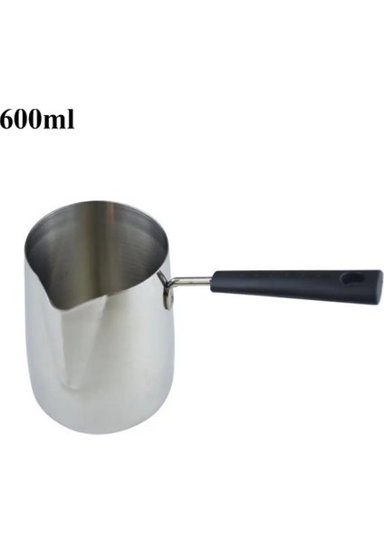 600 ml Tarzı Paslanmaz Çelik Süt Köpürtme Sürahi Çikolata Eritme Potası Uzun Saplı Kahve Köpürtme Süt Kahve Makinesi Yapmak Için Uygun (Yurt Dışından)