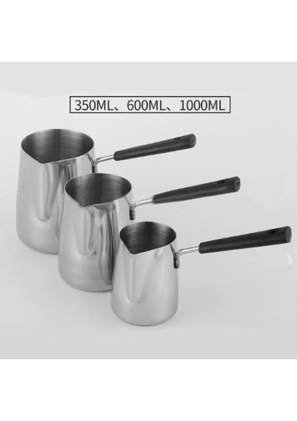 600 ml Tarzı Paslanmaz Çelik Süt Köpürtme Sürahi Çikolata Eritme Potası Uzun Saplı Kahve Köpürtme Süt Kahve Makinesi Yapmak Için Uygun (Yurt Dışından)