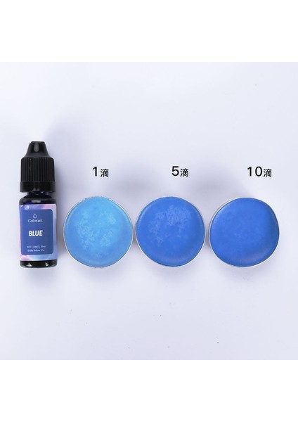 Mingjing Shop3 Mavi Stil 10 ml Çok Renkli Şişelenmiş Mum Renk Özü Dıy El Yapımı Mum Sabunu Aromaterapi Kalıp Pigment Boya Silika Jel (Yurt Dışından)