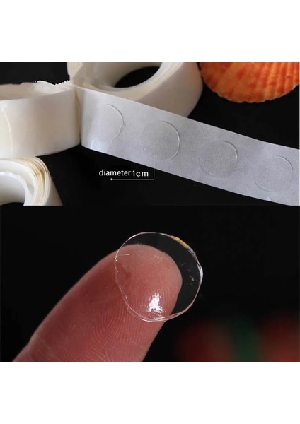 100 Adet Tarzı Şeffaf Yuvarlak Sabit Tutkal 12MM Çift Taraflı Tutkal Mum Fitili Çıkartmalar Yapmak Için Sabit Parti Balon Araçları (Yurt Dışından)