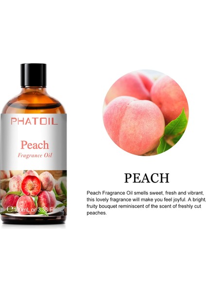 Şeftali Tarzı 100ML 100 ml Hindistan Cevizi Koku Yağı Mum Sabun Yapımı Için Mango Elma Muz Üzüm Kiraz Karpuz Limon Çarkıfelek Meyvesi Aroma Yağı (Yurt Dışından)