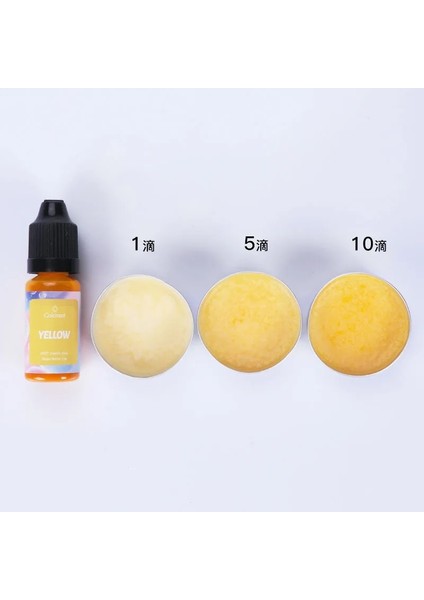 Sarı Stil 10 ml Çok Renkli Şişelenmiş Mum Renk Özü Dıy El Yapımı Mum Sabunu Aromaterapi Kalıp Pigment Boya Silika Jel (Yurt Dışından)