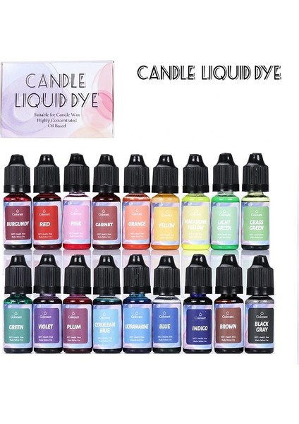 Sarı Stil 10 ml Çok Renkli Şişelenmiş Mum Renk Özü Dıy El Yapımı Mum Sabunu Aromaterapi Kalıp Pigment Boya Silika Jel (Yurt Dışından)