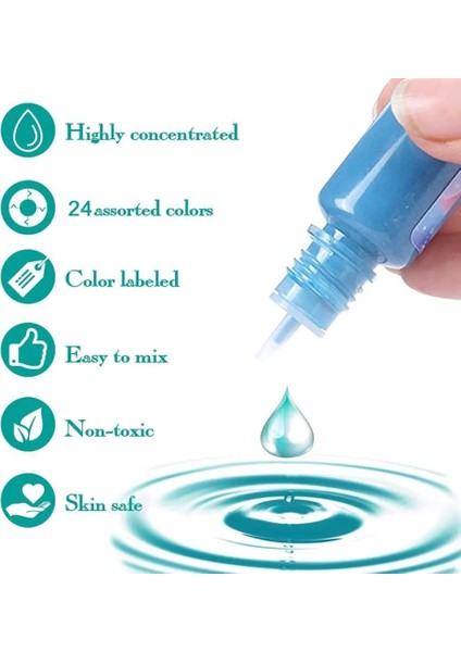 T Tarzı 24 Renk 10 ml Regments Dıy Uv Epoksi Reçine Kalıp Mum Sabun Boya Renklendirici Dıy Kokulu Mum Renk Özü Sabunu Soya Balmumu (Yurt Dışından) fırsatları