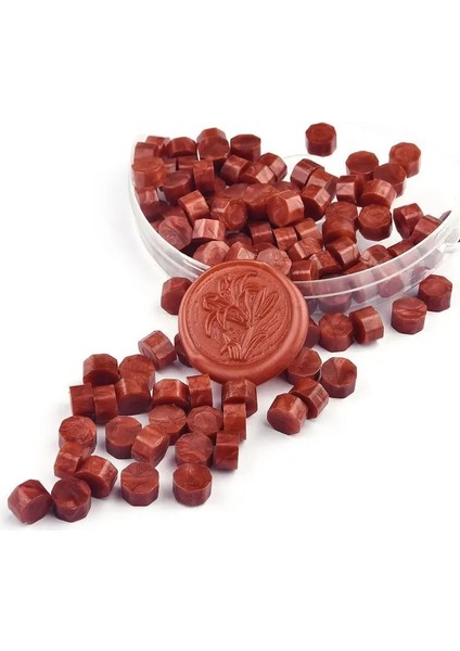 FUŞYA-100PCS Tarzı Tek Renkli Kutulu Lake Balmumu Sekizgen Boya Sızdırmazlık Balmumu Plastik Kutu Dıy Davetiye Zarf Sızdırmazlık Renkli Balmumu Peletleri (Yurt Dışından)