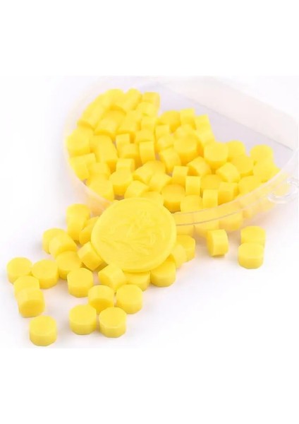 SARI-100PCS Tarzı Tek Renkli Kutulu Lake Balmumu Sekizgen Boya Sızdırmazlık Balmumu Plastik Kutu Dıy Davetiye Zarf Sızdırmazlık Renkli Balmumu Peletleri (Yurt Dışından)