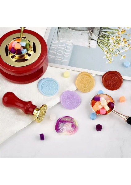 SARI-100PCS Tarzı Tek Renkli Kutulu Lake Balmumu Sekizgen Boya Sızdırmazlık Balmumu Plastik Kutu Dıy Davetiye Zarf Sızdırmazlık Renkli Balmumu Peletleri (Yurt Dışından) indirimleri