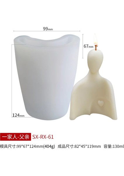 No.5 Tarzı Aile Severler Mum Silikon Kalıp Dıy Epoksi Reçine Mum Kalıp Aromaterapi Mum Balmumu Kalıpları Kil Alçı Zanaat Döküm Kalıp (Yurt Dışından)