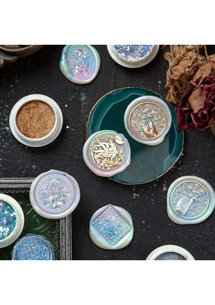 No.12 Tarzı Altın ve Gümüş Balmumu Macunu Mavi Mor Öğrenci Parlak Pullar Kristal Elmas Dıy Retro Zarf Düğün Davetiyesi Scrapbooking (Yurt Dışından) indirimleri