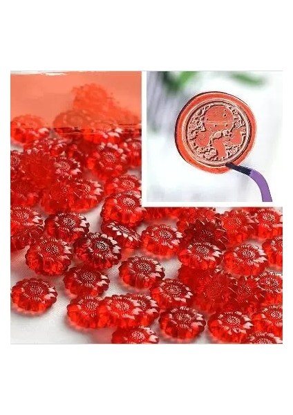 Lav Tarzı Buz Kristal Mühür Balmumu Granül Sedefli Renk Saydam Çiçek Balmumu Granül Desen Temizle Üç Boyutlu Diy Defter Hediye (Yurt Dışından)