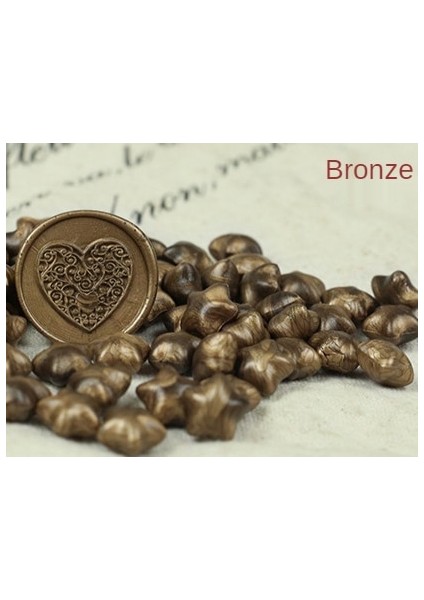 Bronz Tarzı 55G Ateş Lake Mühür Balmumu Parçacıkları, Şanslı Beş Köşeli Yıldız Karışık Renk, Makaleler Hakkında, 20 Renk (Yurt Dışından)