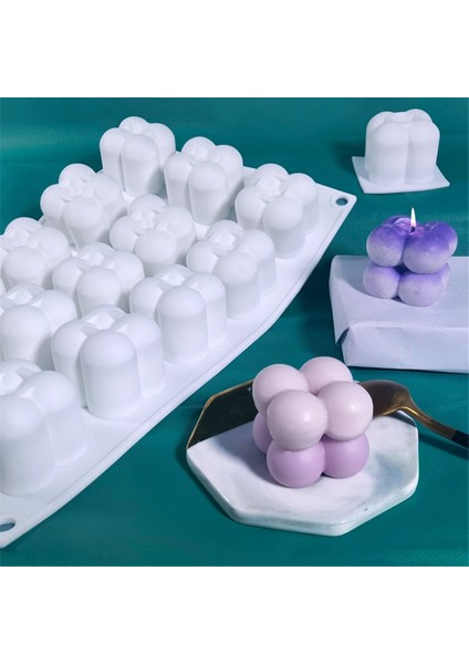 No.8 Tarzı Küp Mum Silikon Kalıp Dıy Epoksi Reçine Mum Kalıp Aromaterapi Mum Balmumu Kalıpları Kil Alçı Zanaat Döküm Kalıp Ev Dekor (Yurt Dışından) modelleri