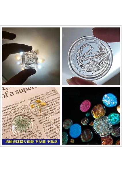 0.7X10CM-10 Adet Tarzı 7 mm Şeffaf Mavi Seramik Balmumu Tutkal Tabancası ile Yangın Boya Mühür Balmumu Levha Dıy Yapımı El Hesabı El Yapımı Malzemeleri (Yurt Dışından)