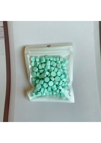 Yeşil Tarzı Ateş Boya Mühür Balmumu Tahıl Sekizgen Çok Renkli Eces Küçük Çantalar Retro Ateş Boya Zarf Davetiye Mektubu Sızdırmazlık Balmumu (Yurt Dışından)