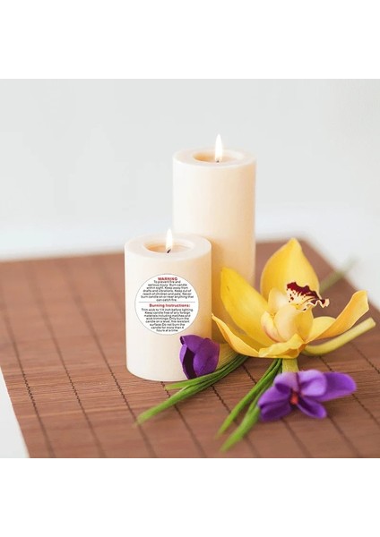 Bir Stil Rulo Mum Uyarı Etiketi Mum Kavanoz Konteyner Çıkartmaları Mum Yapımı Mum Konteyner Zanaat Yapışkan Etiket (Yurt Dışından)