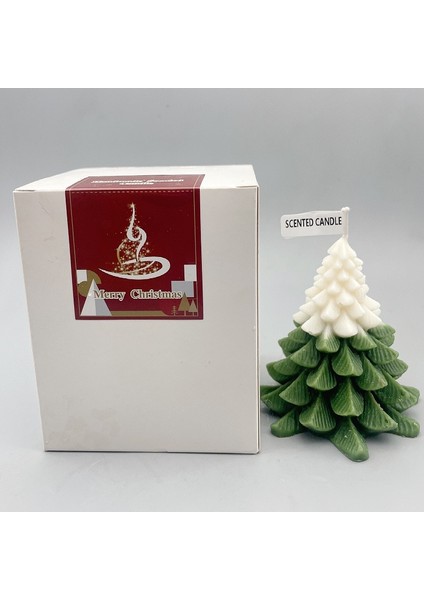 Mingjing Shop3 Bir Stil Yaratıcı Noel Atmosferi Dekorasyon El Hediye Dıy El Yapımı Aromaterapi Noel Ağacı Mum (Yurt Dışından)