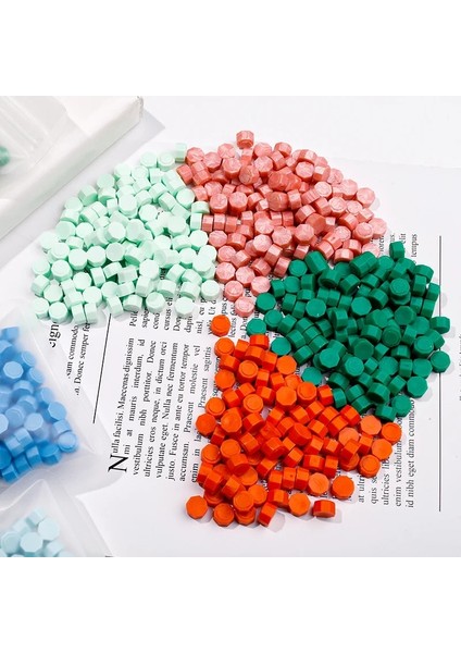 10QINGJIN100PC Stili Lake Balmumu Granülleri Sekizgen Çanta Çevre Koruma Dıy El Defter Zarf Mektup Sızdırmazlık Balmumu Granülleri (Yurt Dışından) indirimleri