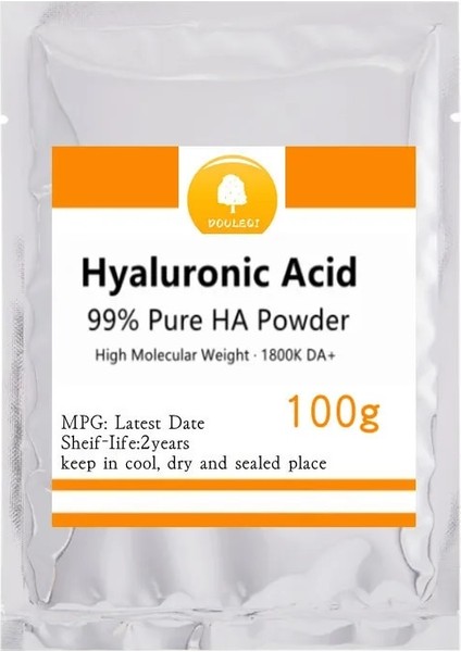 50G Tarzı 99% Hyaluronik Asit Serum Tozu Ha, Yüksek Moleküler Ağırlıklı Sodyum Hyaluronat 1800K Da+, Nemlendirici Beyazlatıcı Cilt, Yaşlanma Karşıtı (Yurt Dışından) modelleri