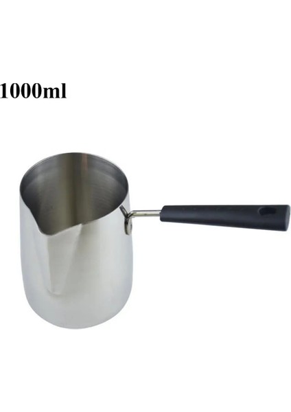 1000 ml Tarzı Paslanmaz Çelik Süt Köpürtme Sürahi Çikolata Eritme Potası Uzun Saplı Kahve Köpürtme Süt Kahve Makinesi Yapmak Için Uygun (Yurt Dışından)
