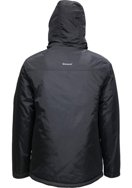 Erkek Kapitone Kapüşonlu Iç Cepli Siyah Mont modelleri