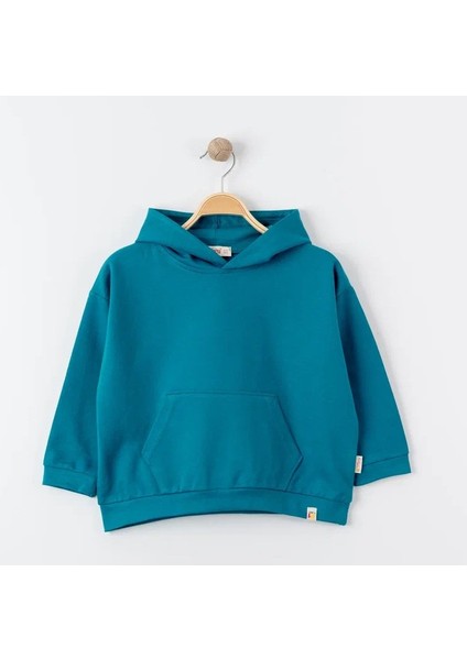 Oversize Eşofman Theme Çocuk Kapşonlu Sweatshirt 27097