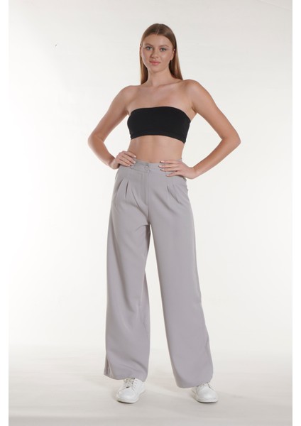 Gri Palazzo Pantolon