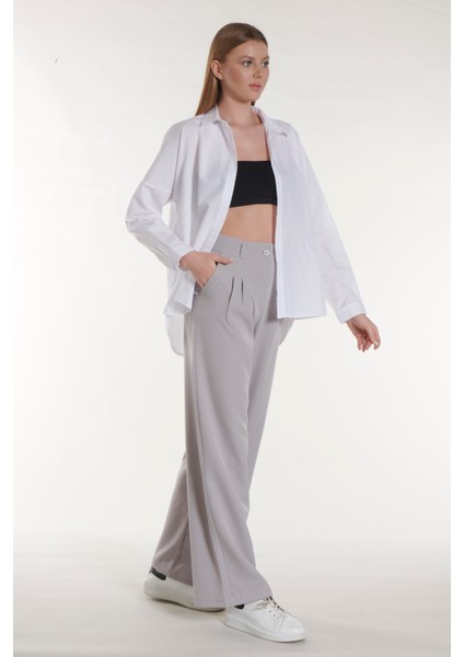 Gri Palazzo Pantolon modelleri