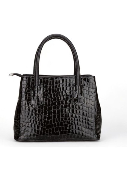 Siyah Kroko Deri/rugan Kadın El Çantası BLM2028-1 modelleri