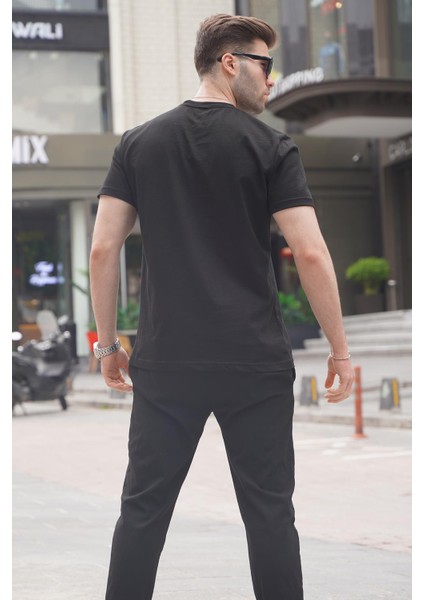 Siyah Regular Fit Basic Erkek Tişört 6131 fiyatları