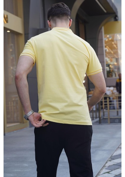 Sarı Polo Yaka Erkek Tişört 6113