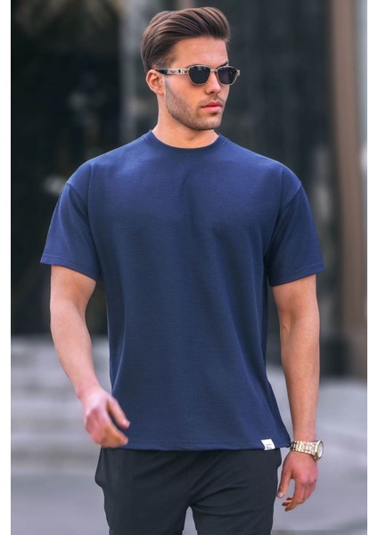 Lacivert Regular Fit Basic Erkek Tişört 6099