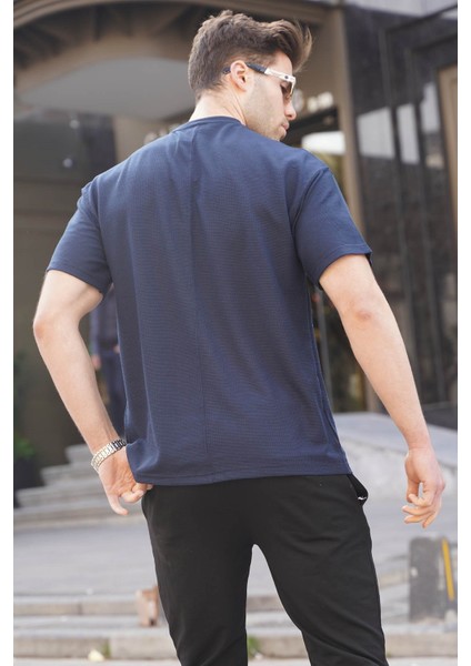 Lacivert Regular Fit Basic Erkek Tişört 6099