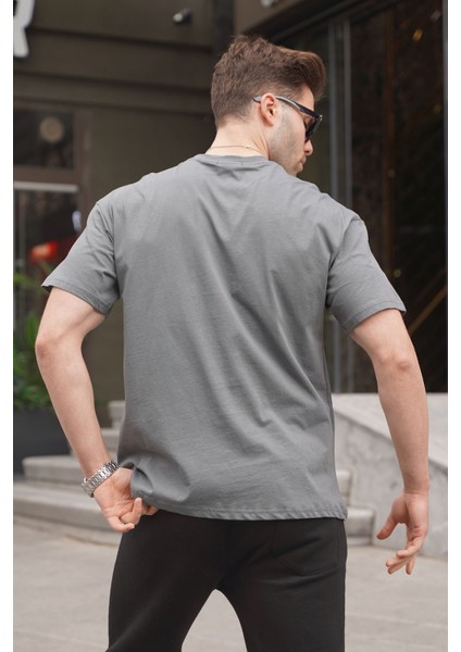 Füme Bisiklet Yaka Cep Detaylı Tişört 6091 fiyatları