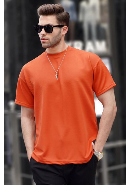 Turuncu Oversize Basic Erkek Tişört 6127