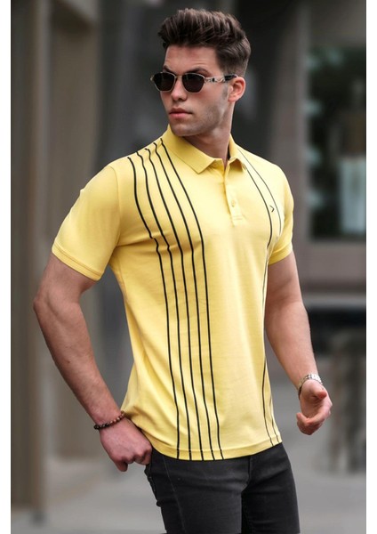 Erkek Polo Yaka Sarı Tişört 5822